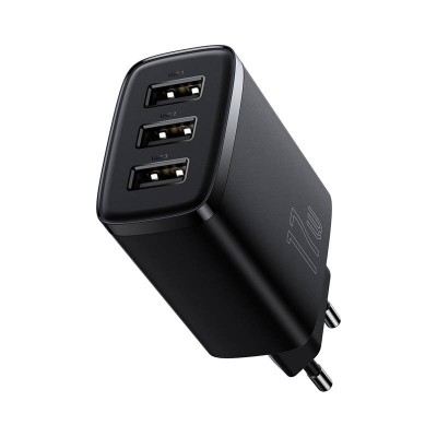 "Baseus" kompaktiškas greitasis įkroviklis, 3x USB, 17 W