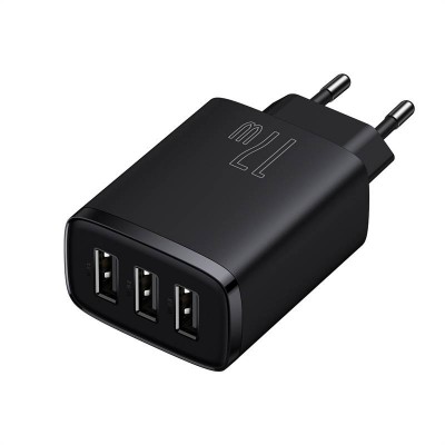 "Baseus" kompaktiškas greitasis įkroviklis, 3x USB, 17 W