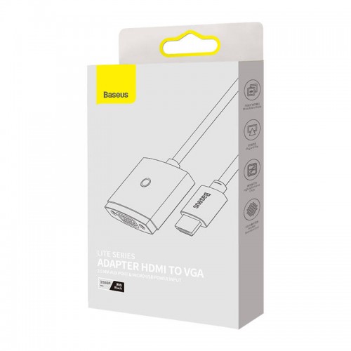 "Baseus Lite" serijos HDMI į VGA adapteris su garsu