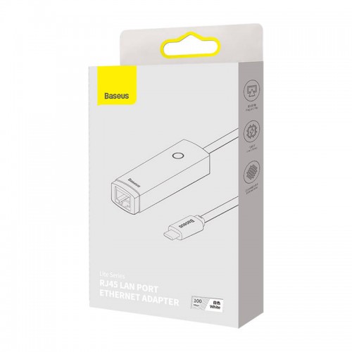 "Baseus Lite" serijos USB-C ir RJ45 tinklo adapteris, 100Mbps