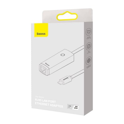 "Baseus Lite" serijos USB-C ir RJ45 tinklo adapteris, 100Mbps