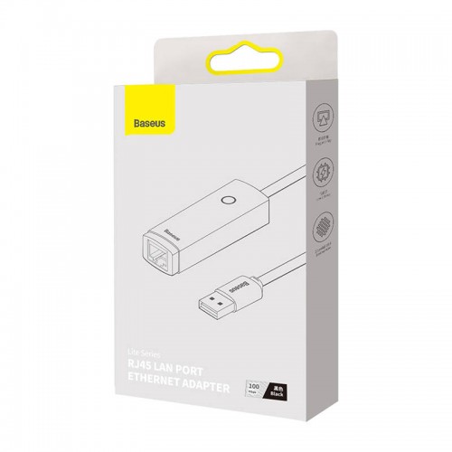 "Baseus Lite" serijos USB-RJ45 tinklo adapteris, 100Mbps