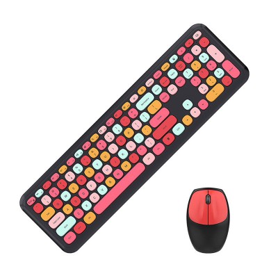 Belaidės klaviatūros ir pelės rinkinys MOFII 666 2.4G (juoda ir