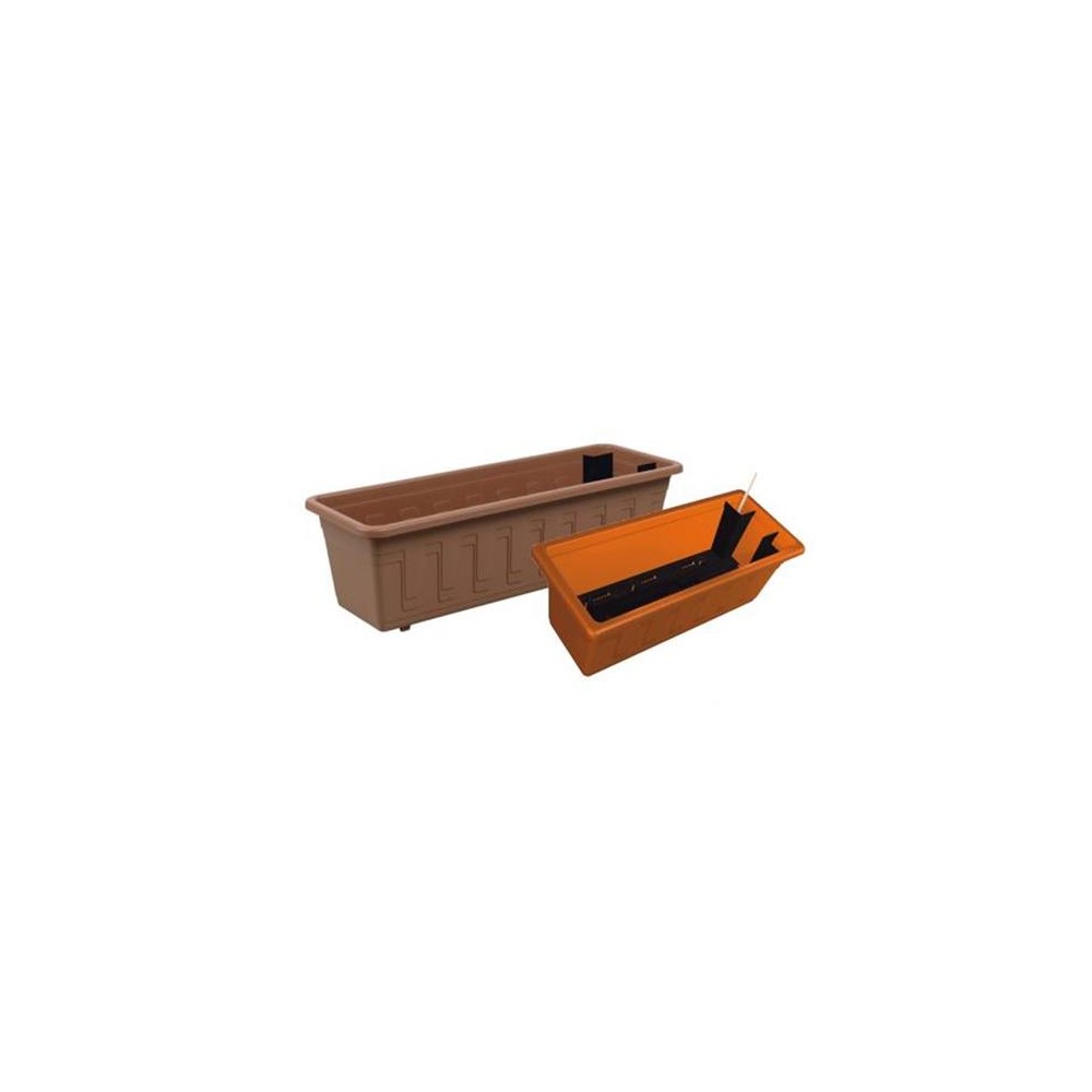 Savaiminio laistymo dėžutė GARDEN FLOR 40cm terakota-Langų Savaiminio laistymo dėžutė GARDEN FLOR 40cm terakota-Langų
