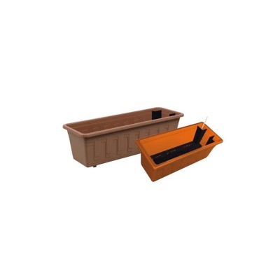 Savaiminio laistymo dėžutė GARDEN FLOR 40cm terakota-Langų