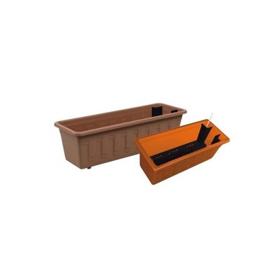 Savaiminio laistymo dėžutė GARDEN FLOR 80cm terakota-Langų