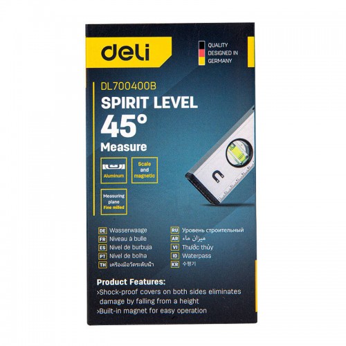 Magnetiniai spiritiniai gulsčiukai Deli Tools EDL700400B, 400