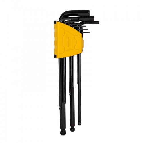Papildoma-Ilgų rutulinių šešiakampių raktų rinkinys Deli Tools