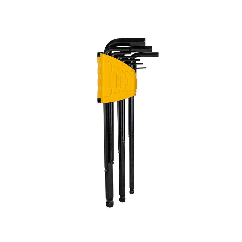 Papildoma-Ilgų rutulinių šešiakampių raktų rinkinys Deli Tools