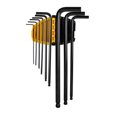 Papildoma-Ilgų rutulinių šešiakampių raktų rinkinys Deli Tools