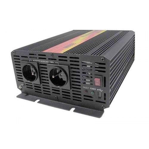 Maitinimo inverteris CARSPA CAR2K 12V/230V 2000W-Inverteriai