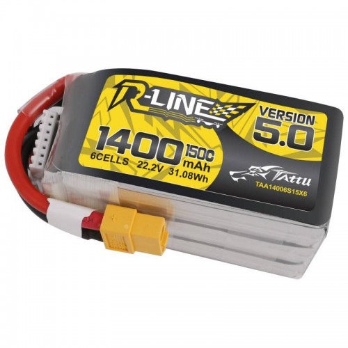 Tattu R-"Line 5.0" 1400mAh 22,2 V 150C 6S1P XT60