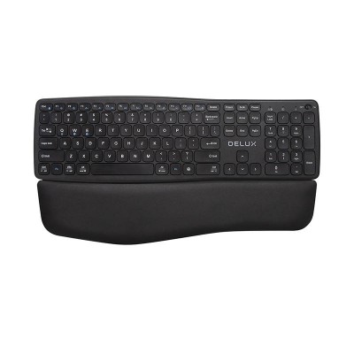 Belaidė ergonominė klaviatūra Delux GM908CV BT+2.4G