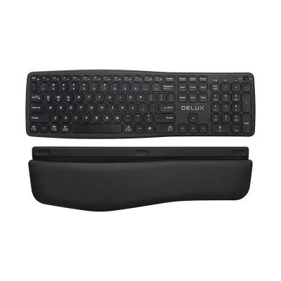 Belaidė ergonominė klaviatūra Delux GM908CV BT+2.4G