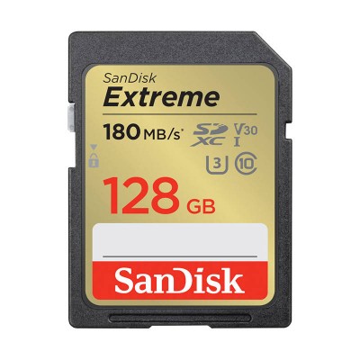 SANDISK EXTREME SDXC 128 GB 180/90 MB/s UHS-I U3 atminties