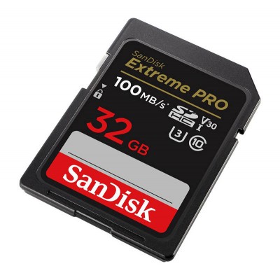 SANDISK EXTREME PRO SDHC 32 GB 100/90 MB/s UHS-I U3 atminties