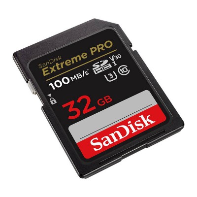 SANDISK EXTREME PRO SDHC 32 GB 100/90 MB/s UHS-I U3 atminties