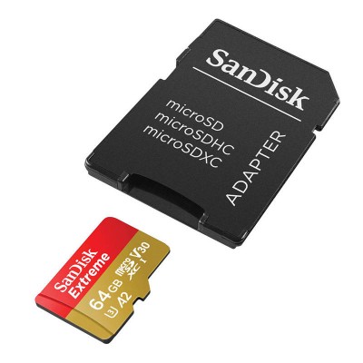 SANDISK EXTREME microSDXC 64 GB 170/80 MB/s UHS-I U3 ActionCam