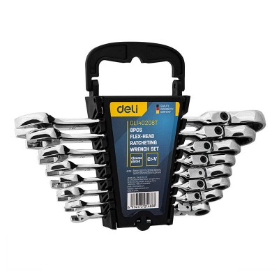 Deli Tools EDL140208T veržliarakčių rinkinys su reguliuojamu