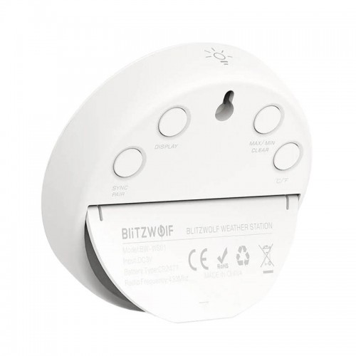 Blitzwolf BW-WS01 belaidė meteorologinė stotis, 433 MHz