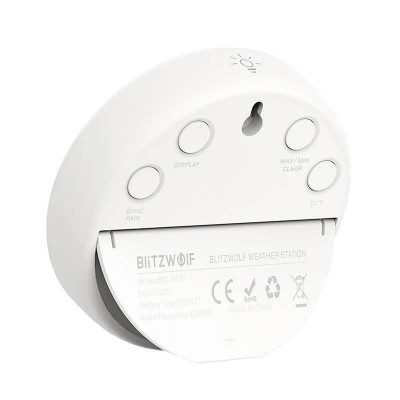 Blitzwolf BW-WS01 belaidė meteorologinė stotis, 433 MHz