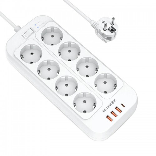 Blitzwolf BW-PC2 prailginuvas, 8 lizdai + 3x USB, 1x USB-C
