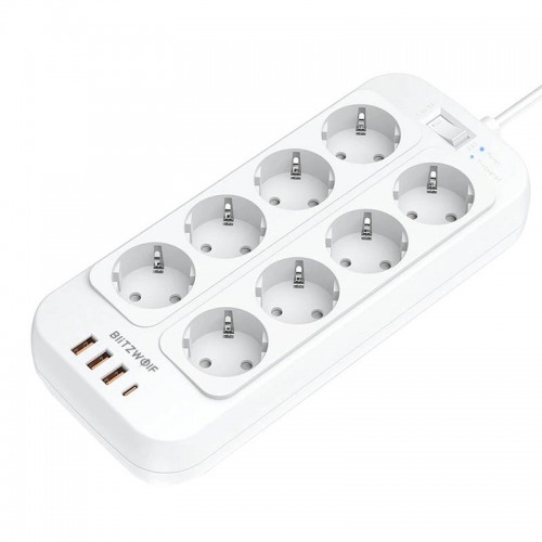 Blitzwolf BW-PC2 prailginuvas, 8 lizdai + 3x USB, 1x USB-C