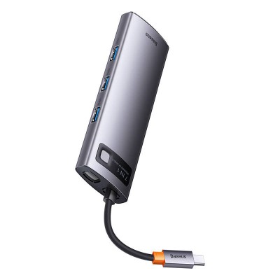 Centratorius 7in1 Baseus Metal Gleam Series, USB-C į 3x USB 3.0