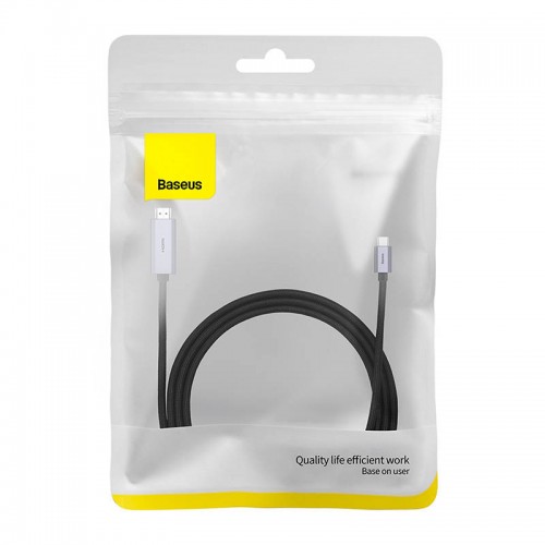 "Baseus USB-C-HDMI kabelis, 4K, 2 m (juodas)-Pagrindinis