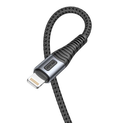 Vipfan X10 USB ir "Lightning" kabelis, 3A, 1,2 m, pintas