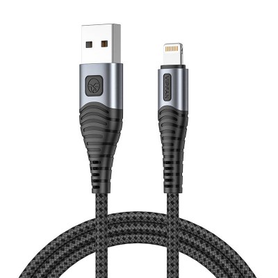 Vipfan X10 USB ir "Lightning" kabelis, 3A, 1,2 m, pintas