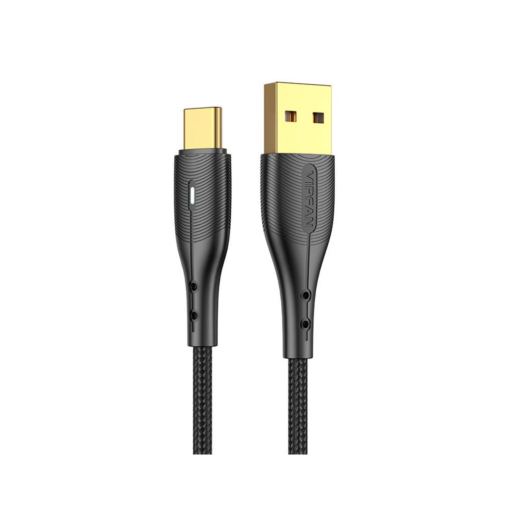 USB į USB-C laidas Vipfan Nano Gold X07, 3A, 1,2 m