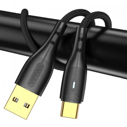 USB į USB-C laidas Vipfan Nano Gold X07, 3A, 1,2 m