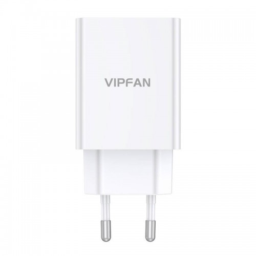 Vipfan E03 sieninis įkroviklis, 1x USB, 18 W, QC 3.0 + USB-C