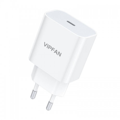 Vipfan E04 tinklo įkroviklis, USB-C, 20 W, QC 3.0