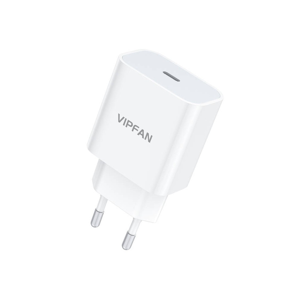 Vipfan E04 tinklo įkroviklis, USB-C, 20 W, QC 3.0