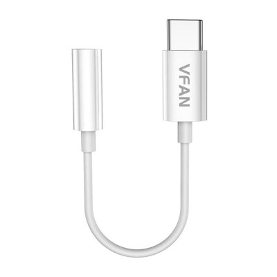 Vipfan L08 USB-C ir mini jack 3,5 mm AUX kabelis, 10 cm