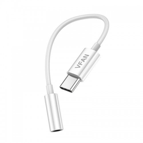 Vipfan L08 USB-C ir mini jack 3,5 mm AUX kabelis, 10 cm