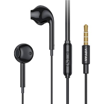Vipfan M15 ausinės, 3,5 mm jungtis, 1 m (juodos