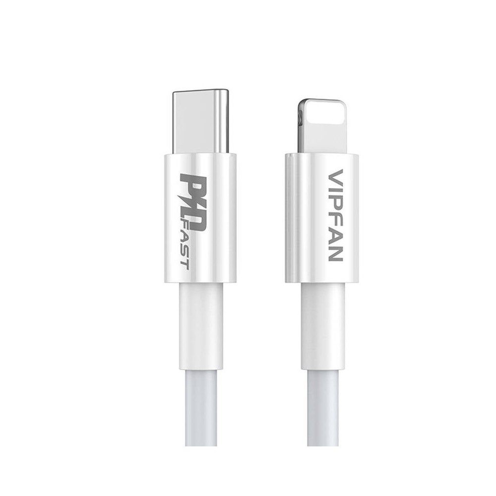 Vipfan P01 USB-C do Lightning kabelis, 3A, PD, 2 m