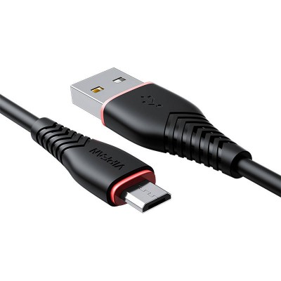 USB-Mikro USB kabelis Vipfan Anti-X01, 3A, 1 m