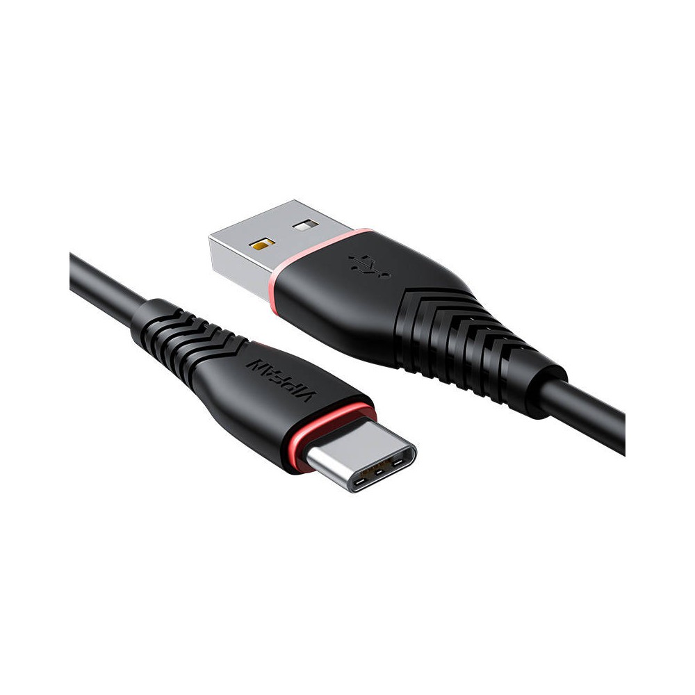 USB į USB-C laidas Vipfan Anti-X01, 3A, 1 m (juodas)-Pagrindinis