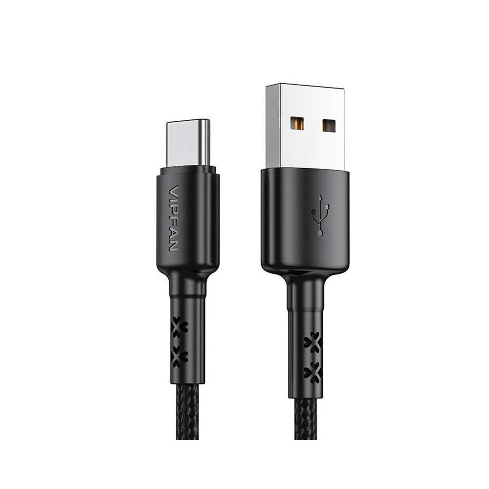 USB į USB-C laidas Vipfan X02, 3A, 1,2 m (juodas)-Pagrindinis