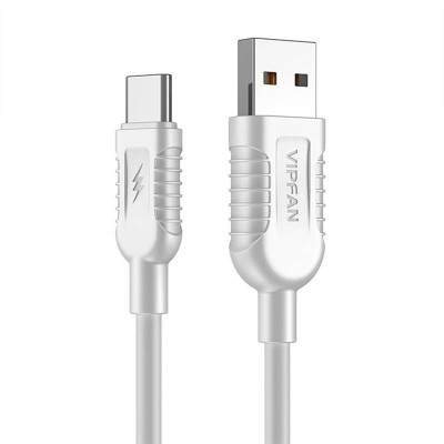 USB į USB-C laidas Vipfan X04, 5A, 1,2 m (baltas)-Pagrindinis