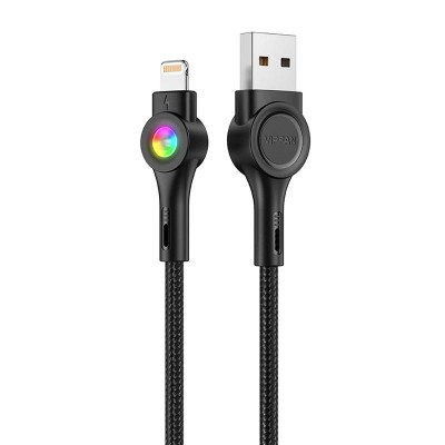 USB ir "Lightning" kabelis Vipfan Colorful X08, 3A, 1,2 m