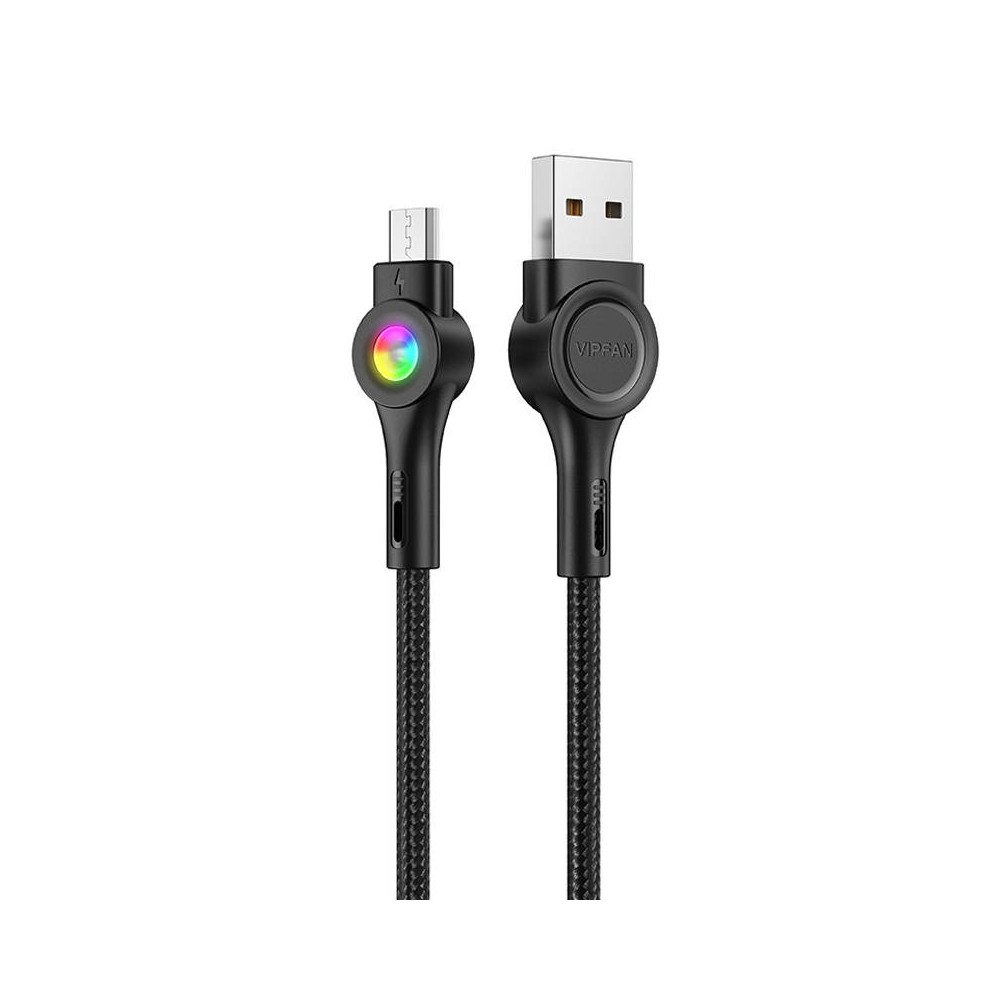 USB-Mikro USB kabelis Vipfan Colorful X08, 3A, 1,2 m