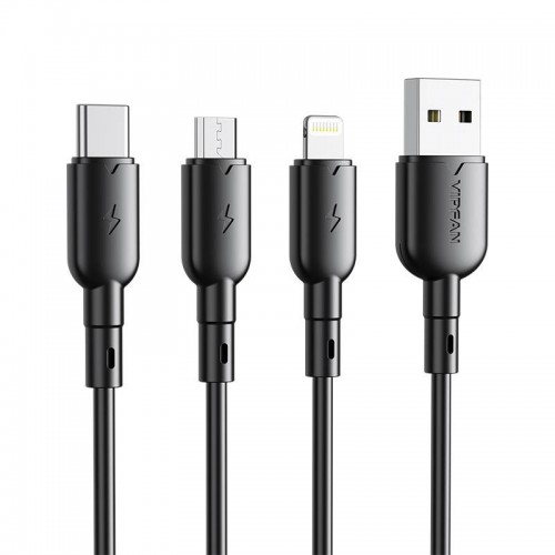 USB į USB-C laidas Vipfan Spalvotas X11, 3A, 1 m