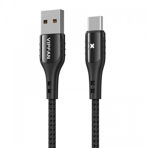 USB į USB-C laidas Vipfan Spalvotas X13, 3A, 1,2 m