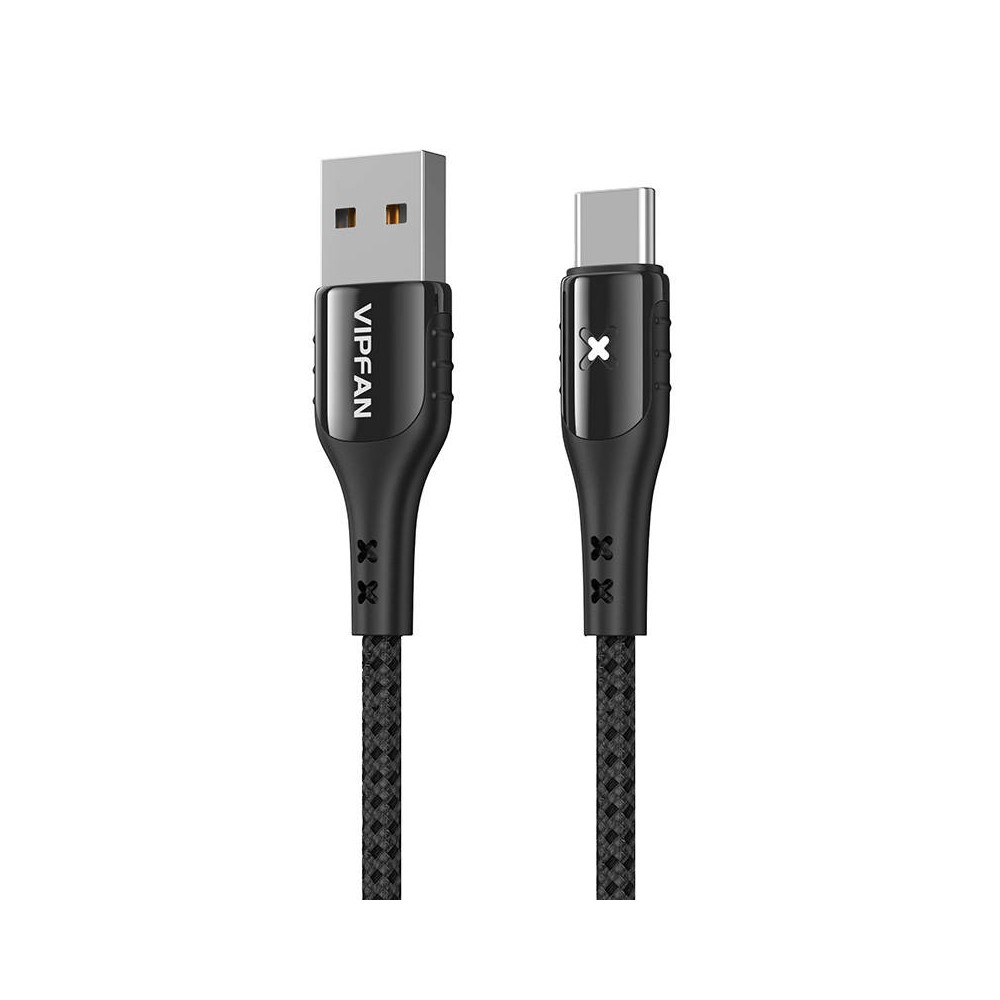 USB į USB-C laidas Vipfan Spalvotas X13, 3A, 1,2 m