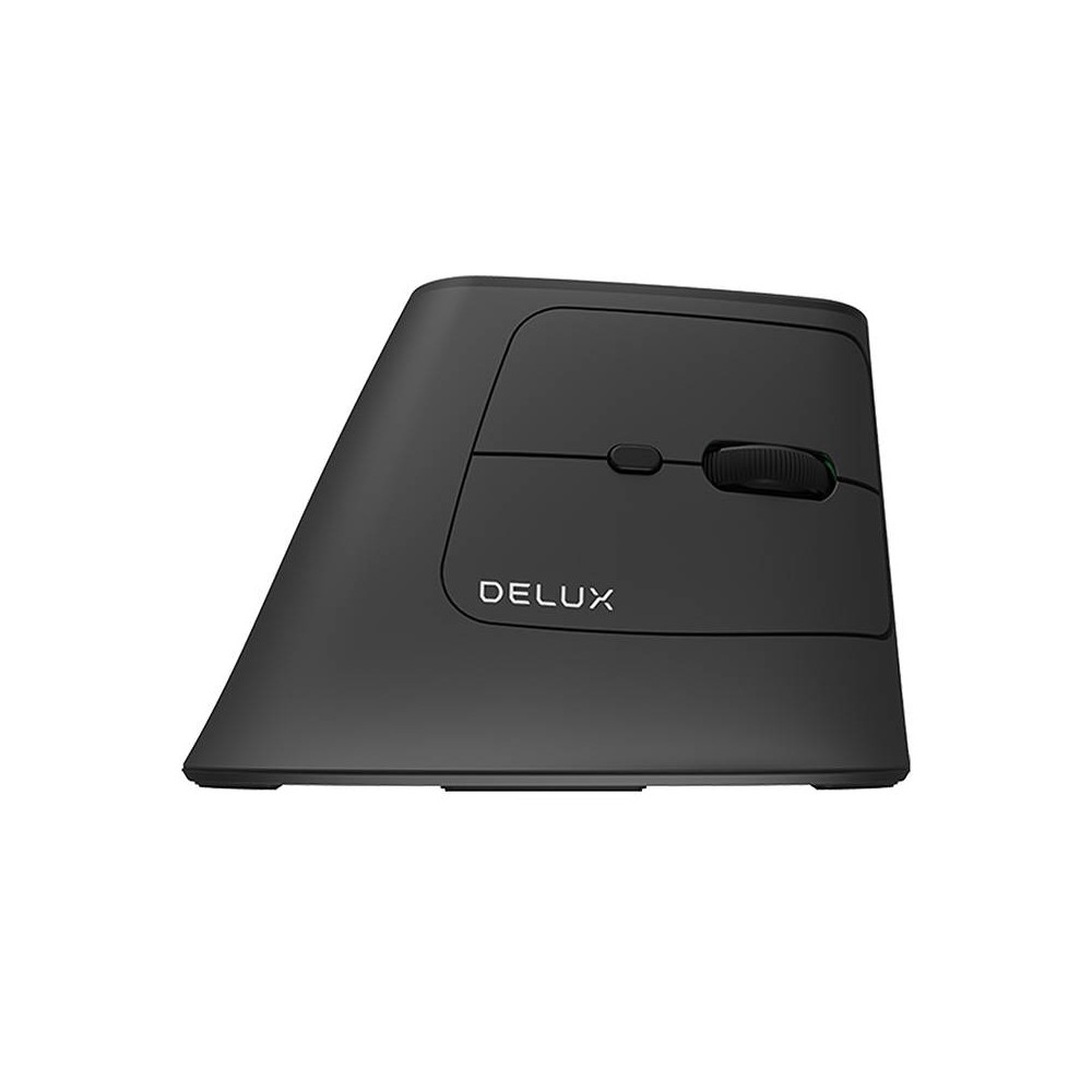 Belaidė ergonominė pelė Delux MV6 DB BT+2.4G (juoda)-Belaidė